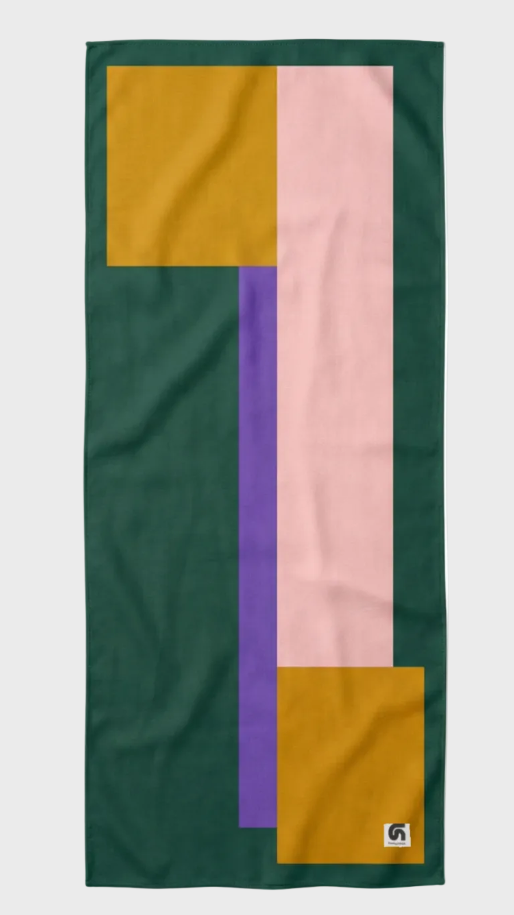 Fular Oblicua completo verde, rosa, mostaza y violeta de FunkyNeck