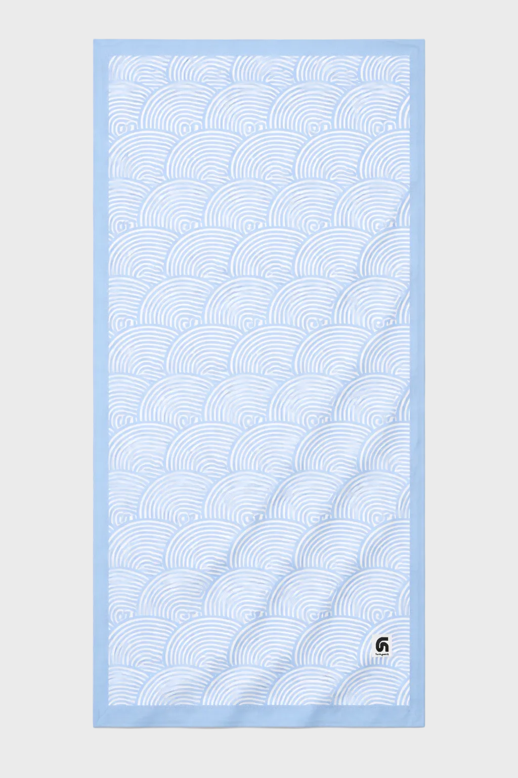 Fular Ona Blue completo azul y beige de FunkyNeck