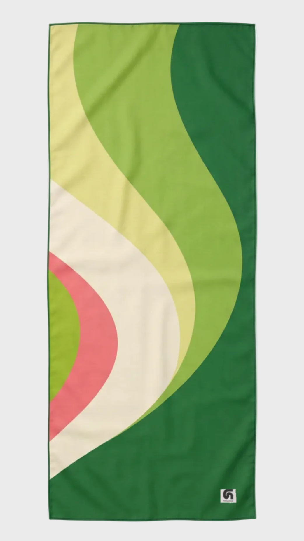 Fular Olivada completo verde, verde claro, beige y rosa de FunkyNeck