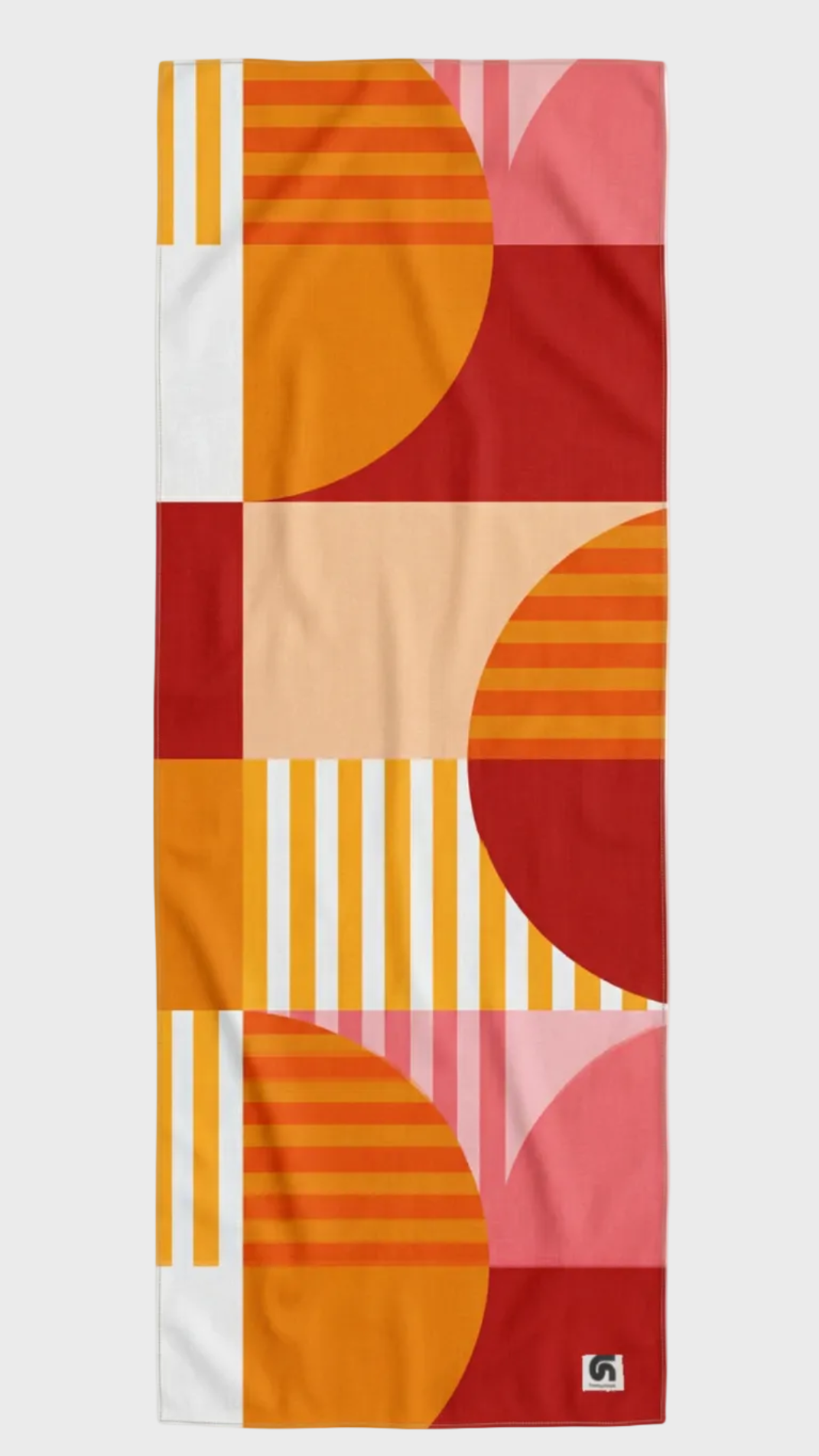 Fular Simetra completo naranja, rojo, rosa, beige y blanco de FunkyNeck