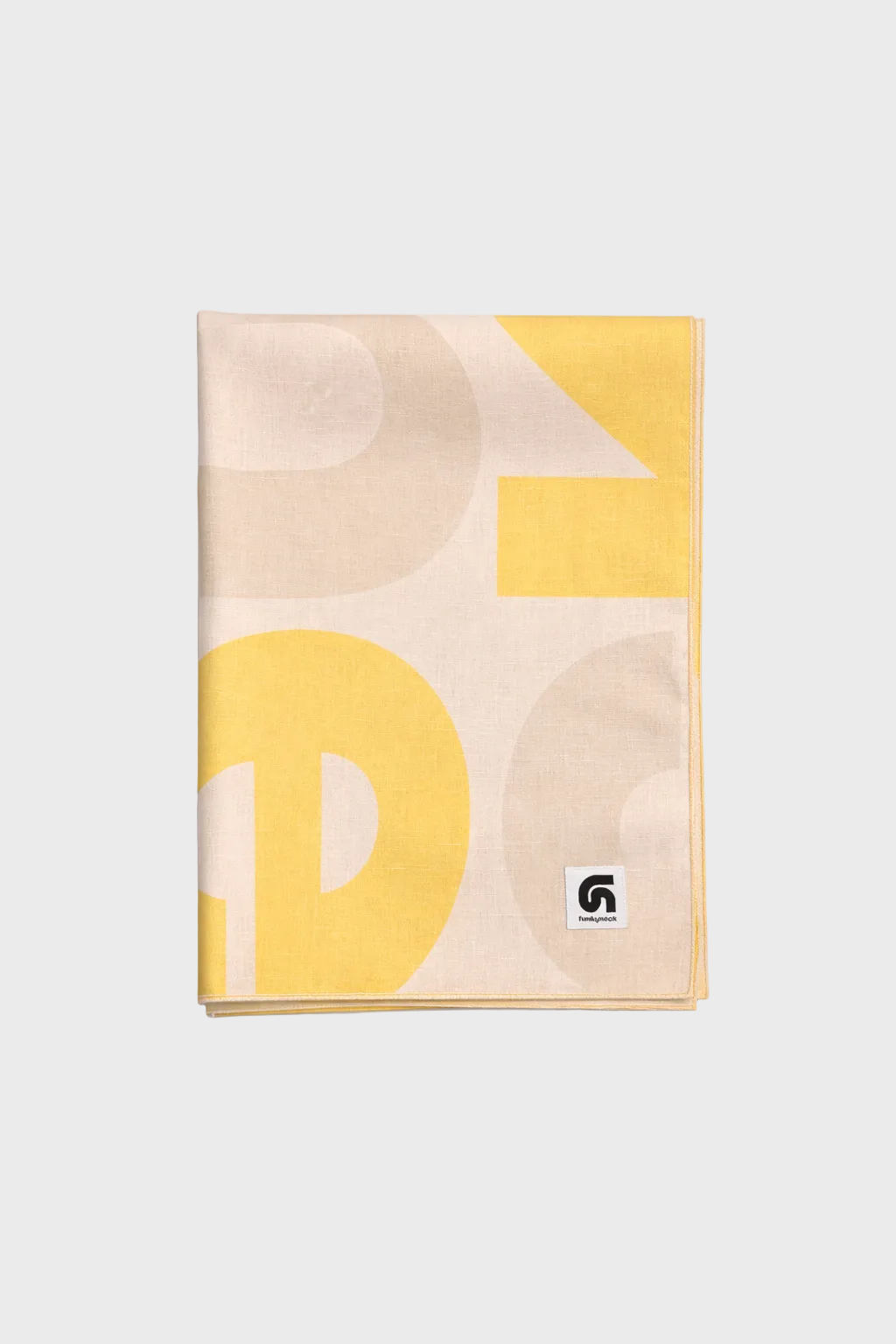 Fular Caracter amarillo gris y beige doblado de la colección Iconea de FunkyNeck