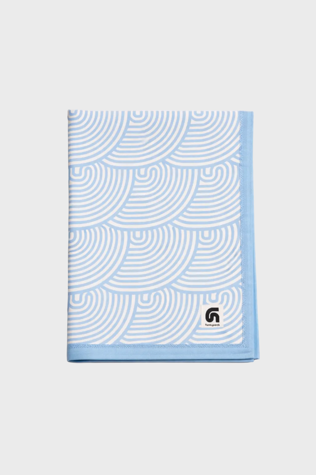 Fular Ona Blue azul y beige doblado de la colección Iconea de FunkyNeck