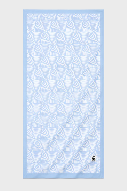 Fular Ona Blue completo azul y beige de FunkyNeck
