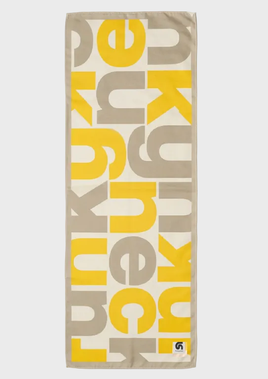 Fular Caracter completo en tonos amarillo gris y beige de FunkyNeck